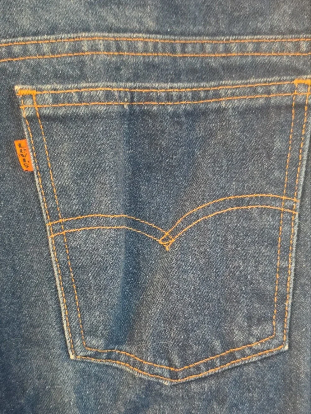VTG Made In USA Orange Tab Levi's Men's Straight Jeans in Dark Blue Denim 38 34